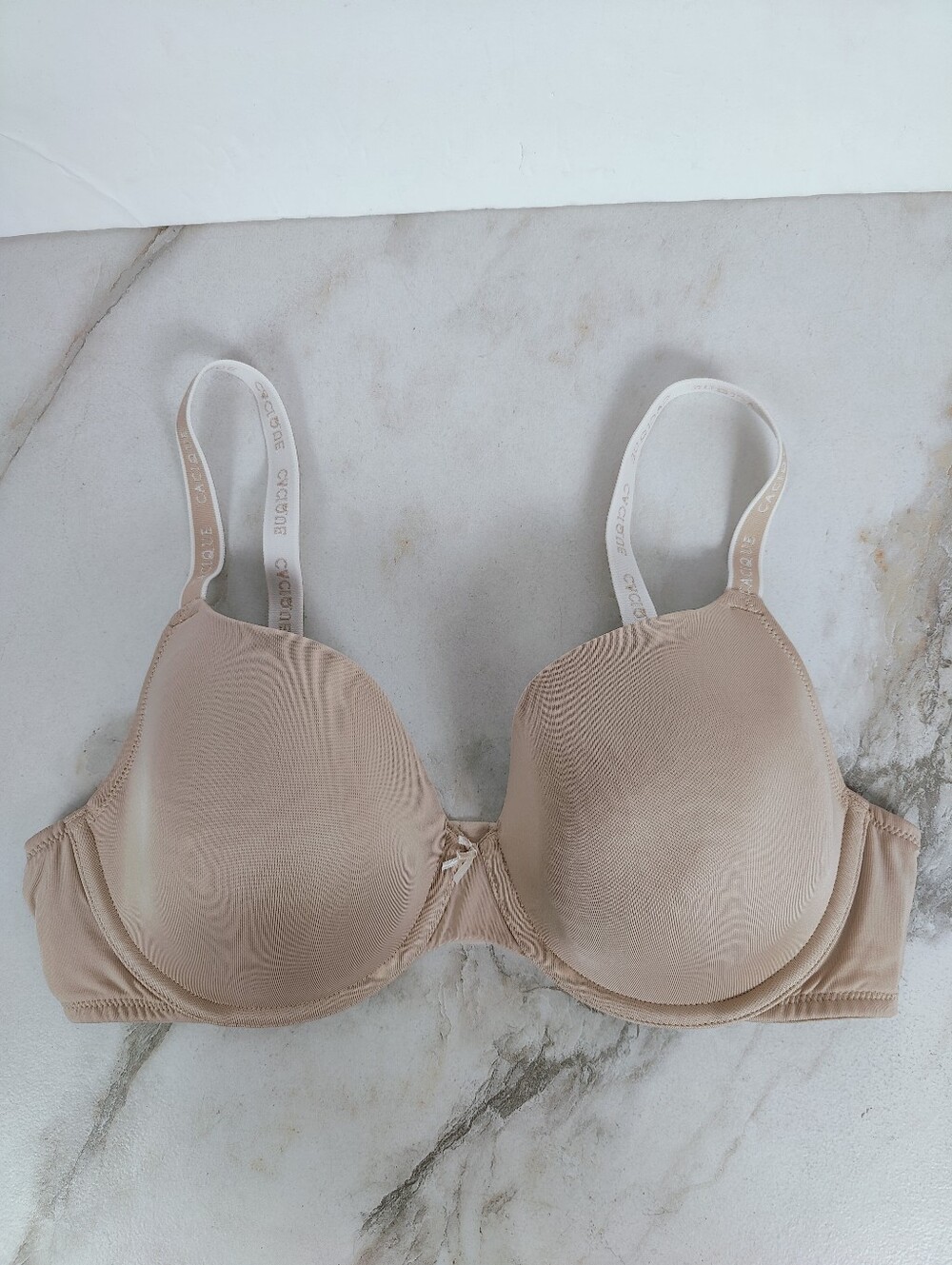 Cacique Beige Lightly Lined T-Shirt Bra, Sz 38C